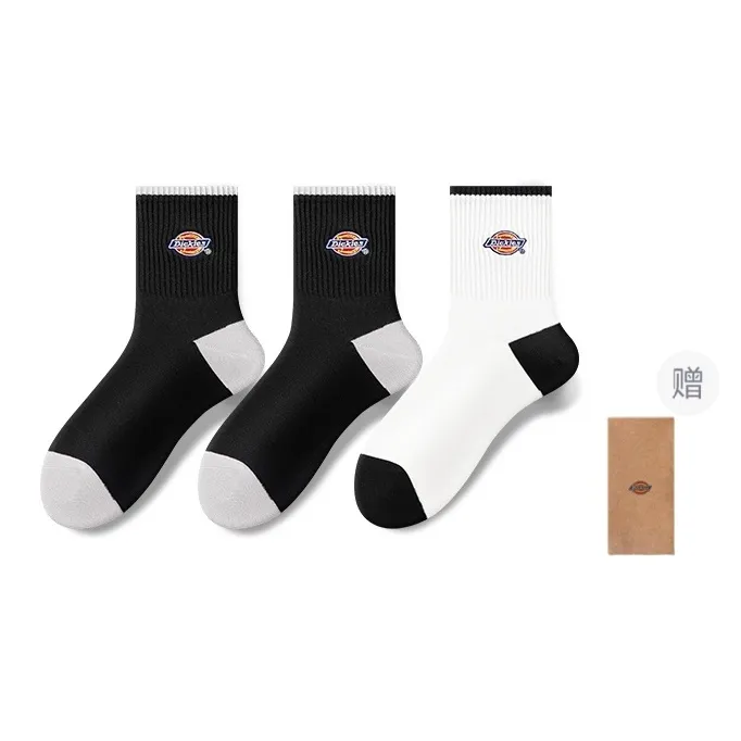 Dickies Fashion Classic Moisture-Wicking Breathable Fall And Winter Crew Socks Unisex-18