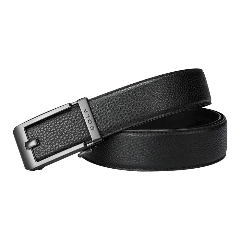 GOLF Cow Leather Top Grain Cow Leather Leather Belts Men's Black Antler Brown Width  3.5cm-1