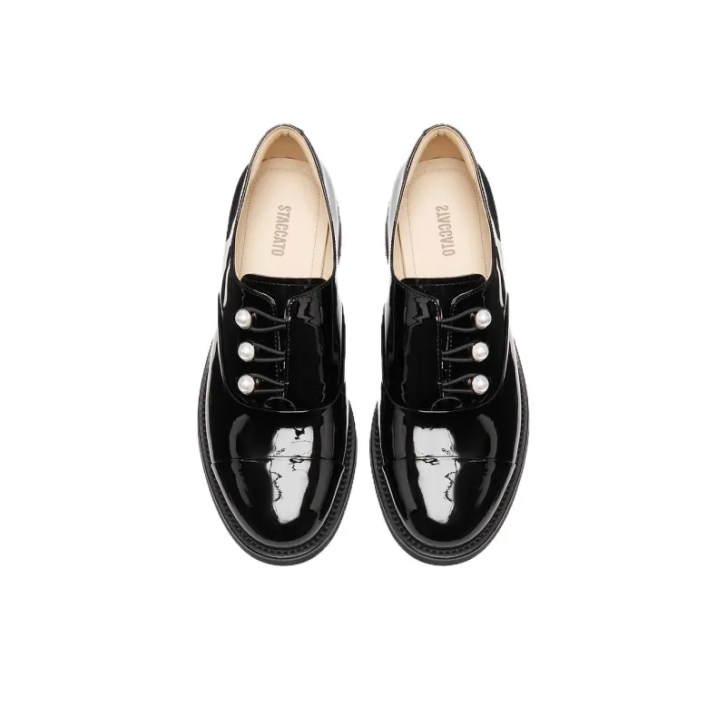 Staccato British Trio Casual Single Shoes Women's Noble Black-3