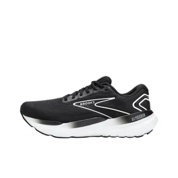 Brooks Glycerin 21 Anti Slip Wear Resistant Low Top Casual Running Shoes Men's Black White Loose Fit