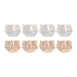 8 Pack (4 White+4 Shrimp Red)