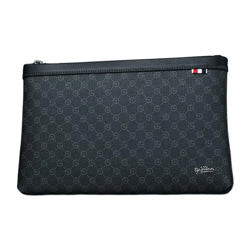GOLDLION PVC Clutch Medium Size Men's Black-1