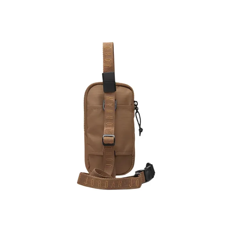 Jordan Polyester One Shoulder Crossbody Cell Phone Pouch Regular Unisex Ancient Brown & Black & White-2