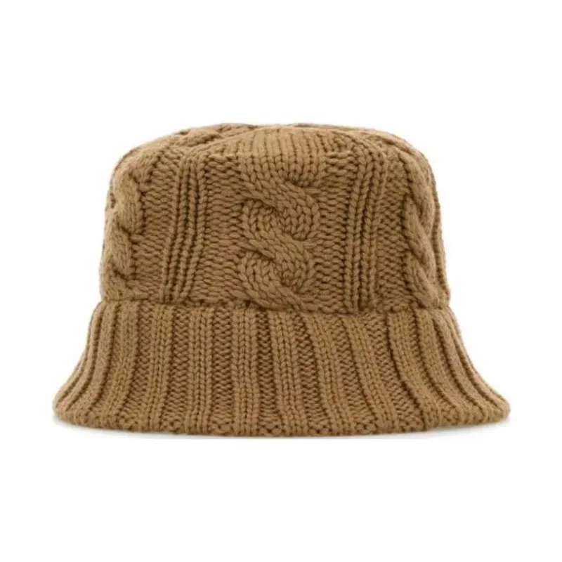 PRADA Pure Wool Bucket Hats Women's Brown-2