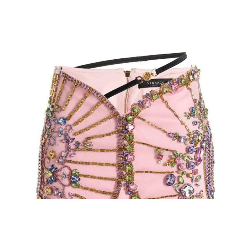VERSACE Casual Short Skirts Women's Pink-2