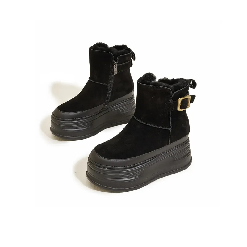 GIGIRYO Wear Resistant Height Increasing Coverage Short Snow Boots Women's-13