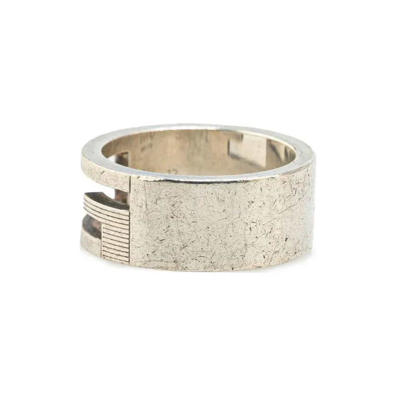 GUCCI 2000 2024 Sterling Silver G Cutout Ring-2