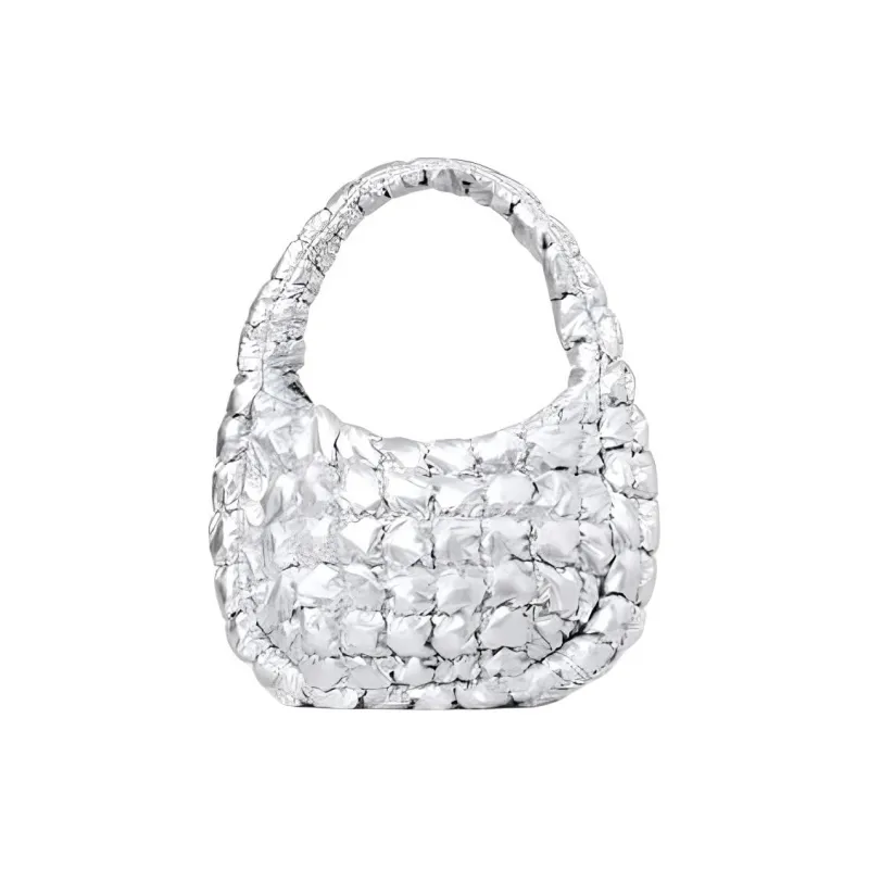 COS Polyester Cloud Bag One Shoulder Handbags Mini Women's Silver-0