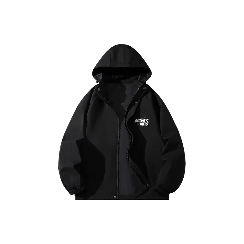 Small Columns Under The Sea Jackets Coats Unisex Black-1