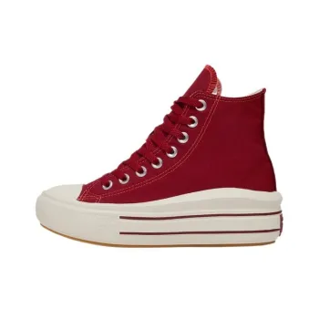Converse All Star Move Wear Resistant Mid Top Skateboard Shoes Women's Red