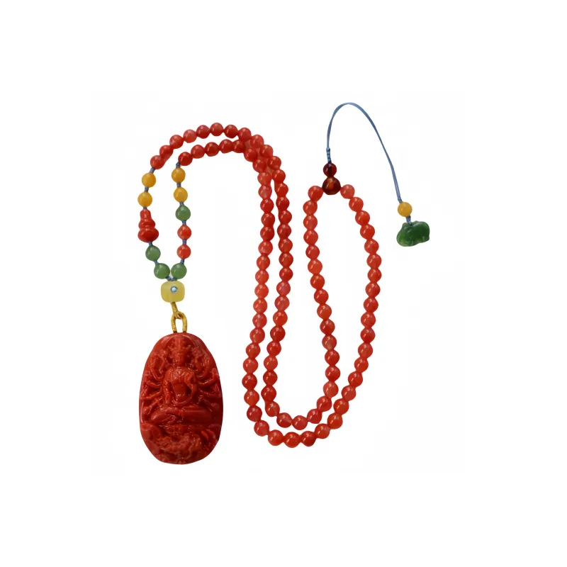 Xifeng Building Southern Red Agate Fine Jade Necklaces Unisex-0