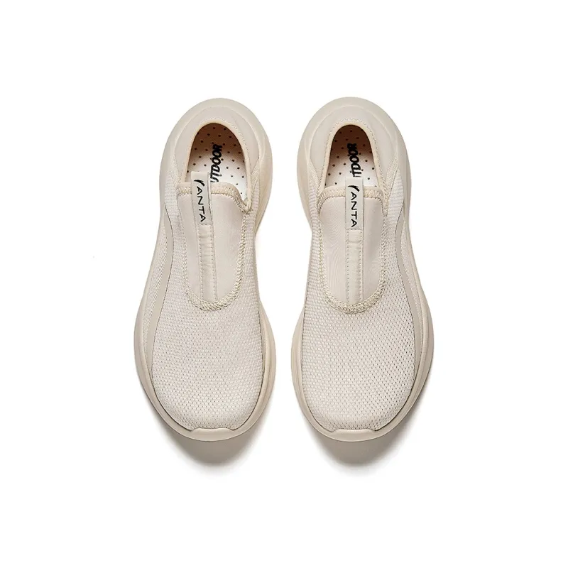 CHAOJIANTA Anti Slip And Wear Resistant Breathable Low Top Slip on Training Shoes Women's Ecru-2