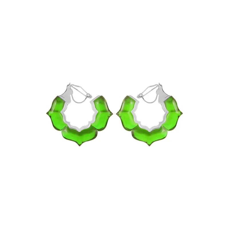 Bi disc 192 Silver Earrings Unisex-34