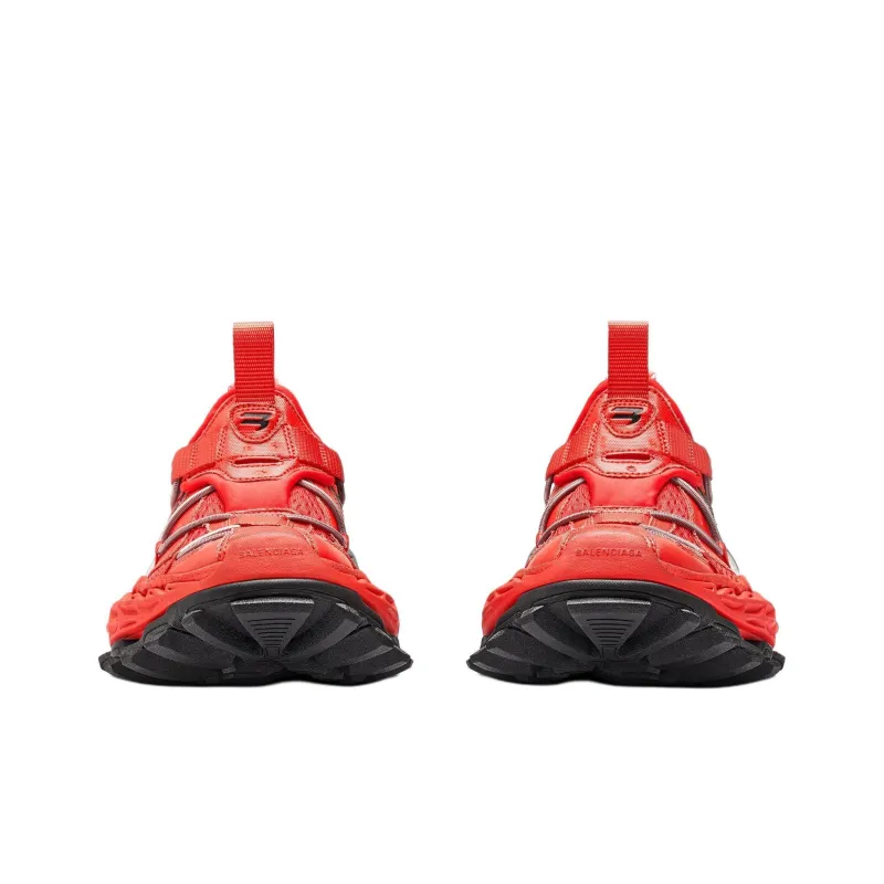 Balenciaga Hike Low-Top Chunky Sneakers Men's Red Black-3