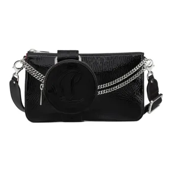 CL LUBOTING Patent Leather Crossbody Bag, Shoulder Bag Women's Black