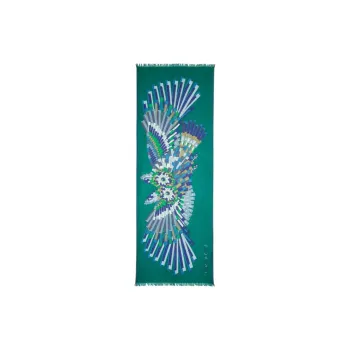 INOUITOOSH Linen Wool Knit Scarves Women's Green