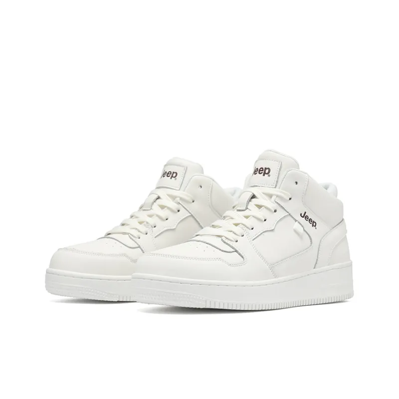 Jeep Air Force One Anti Slip And Wear Resistant Height Increasing Mid Top Skateboard Shoes Unisex-15