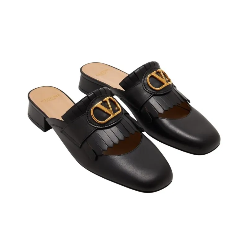 Valentino VLogo Plaque Square Toe Sandals Women's-3