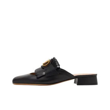 Valentino VLogo Plaque Square Toe Sandals Women's