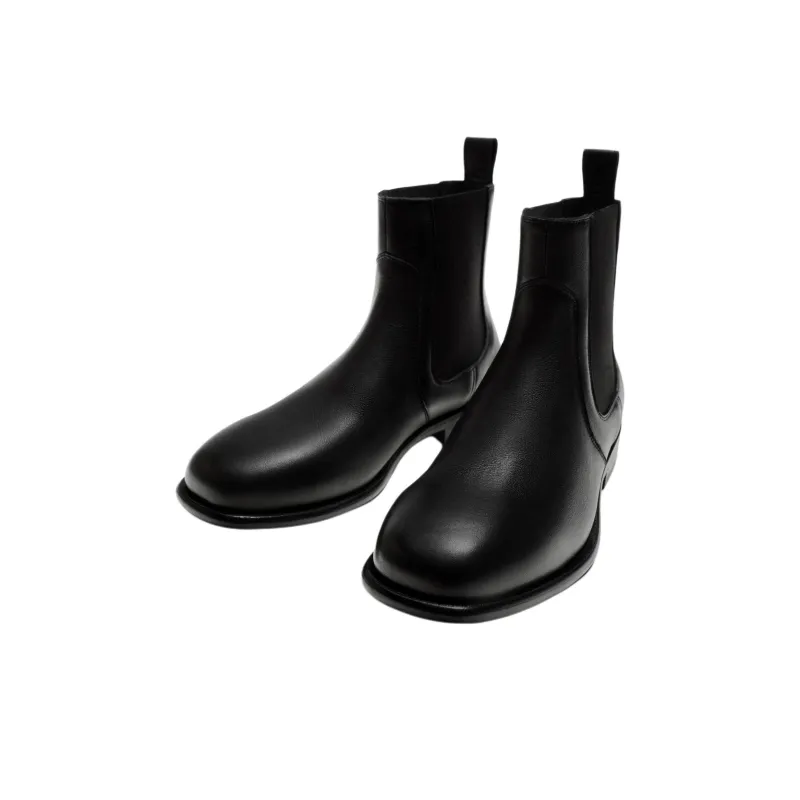 ZARA Short Chelsea Boots Men's Black-1