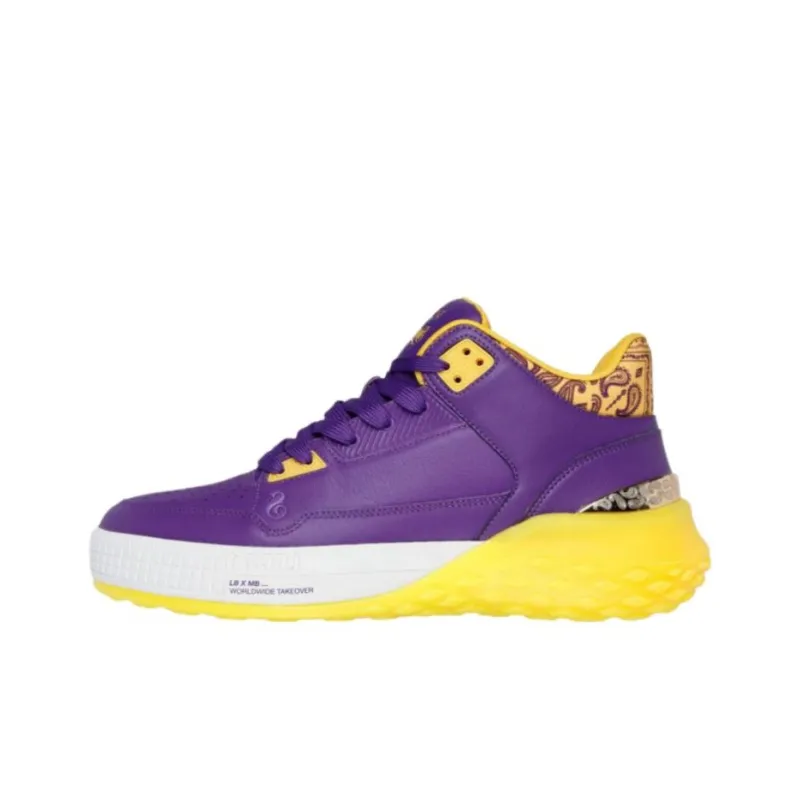 Snoop Dogg x Skechers Anti-Slip Wear-Resistant Low-Top Casual Running Shoes Men's Purple-0