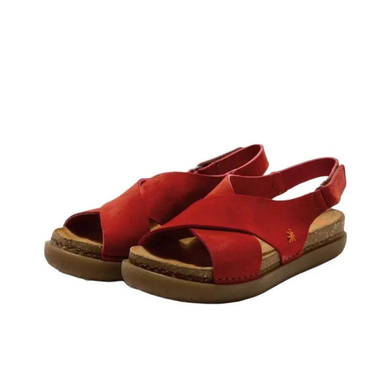 Art RHODES Strap Sandals Women's Red-1