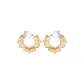 Colored Glaze (Liúlí) Silver, Clip-on Earring Style