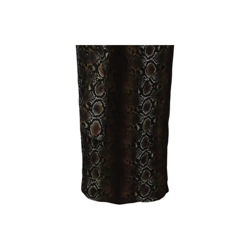 VERSACE Snake Printed Long Sleeve Dress 'Multicolor'-3