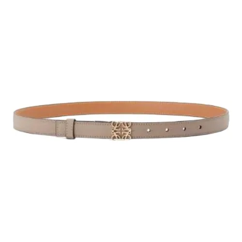LOEWE Calfskin Leather Belts Unisex Brown 2