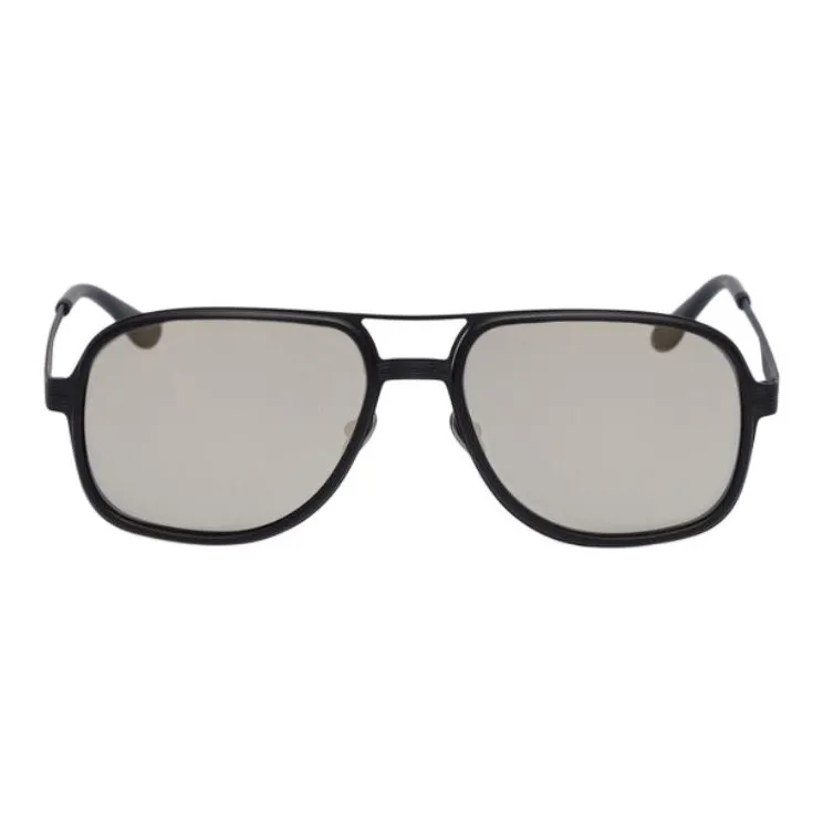 STEFANO RICCI Titanium Aviator Sunglasses Men's Black-1