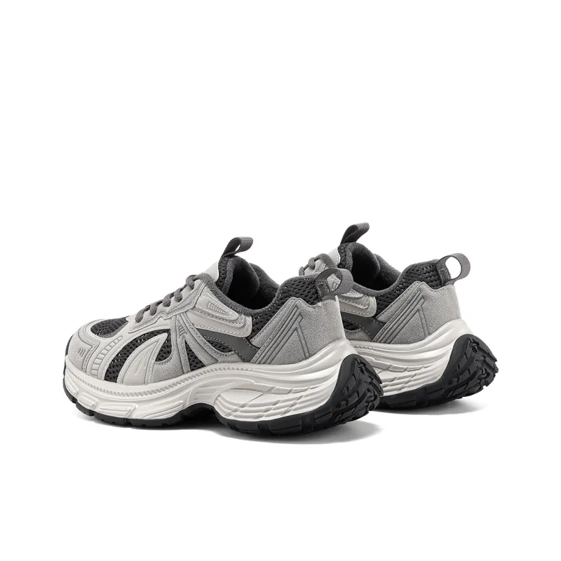 C°BANNER Durable Warm Low Top Chunky Sneakers Women's Gray-3