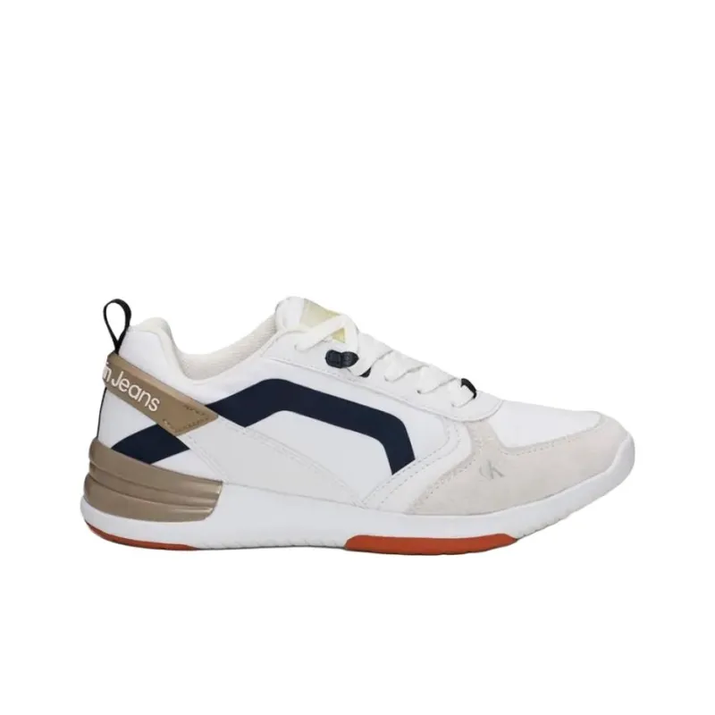 CKJ CALVIN KLEIN JEANS Jeans Low-Top Casual Shoes Men's White-1