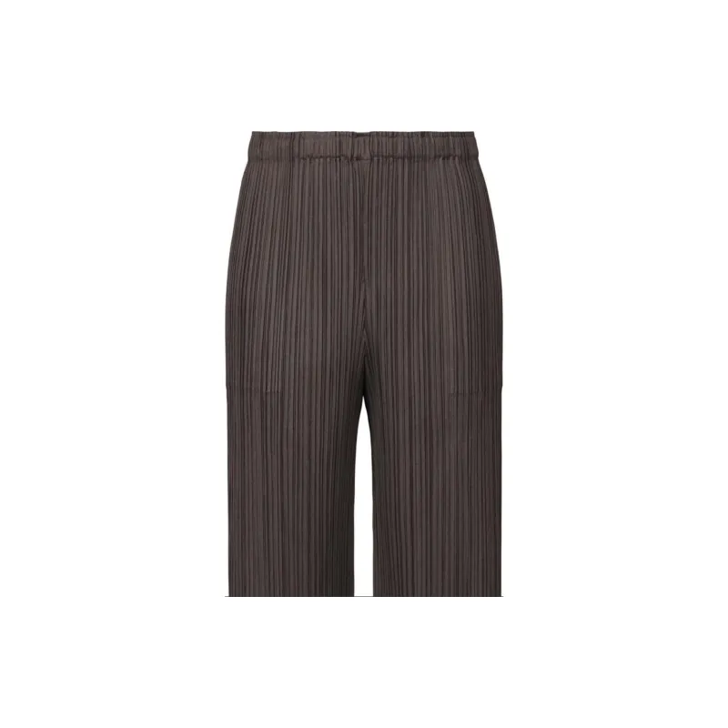PLEATS PLEASE ISSEY MIYAKE FW24 Casual Pants Women's Black Brown-1