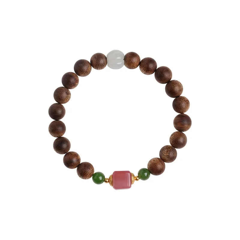 Moon Seal Hundred Rivers Agarwood Bracelets Unisex-0