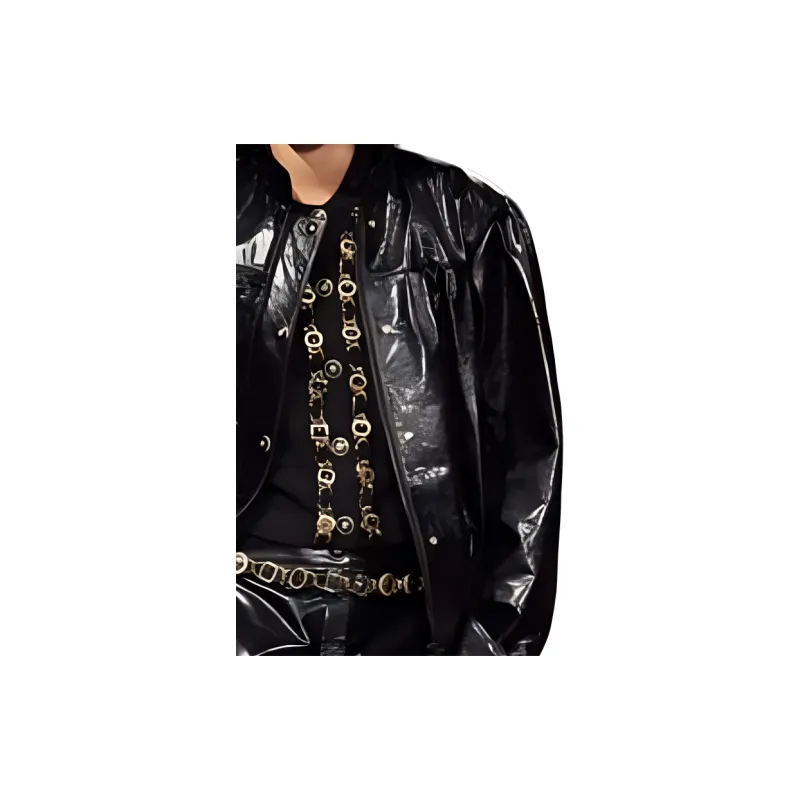 CHANEL Leather Jacket Women's Black-4
