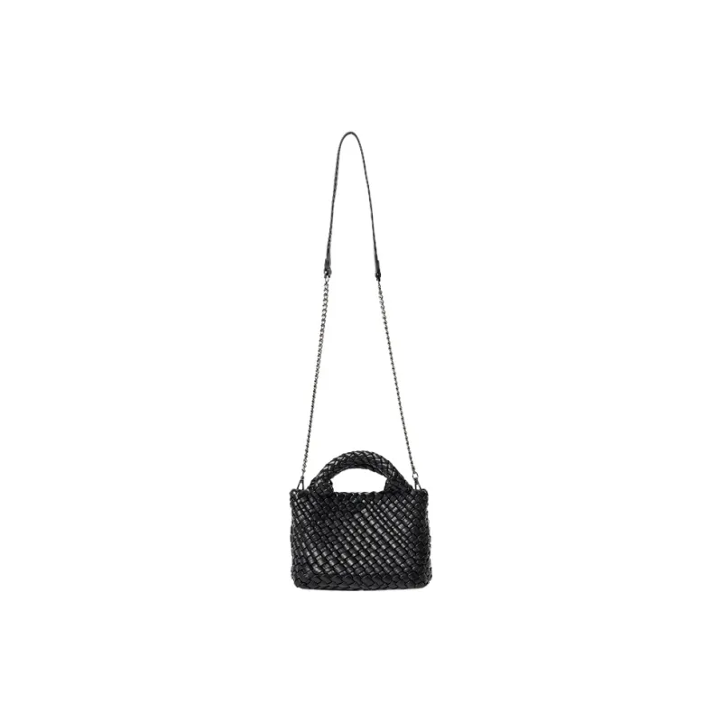 OMI Synthetic Leather Crossbody One Shoulder Handbag Unisex Black/Light Blue/Ecru-4