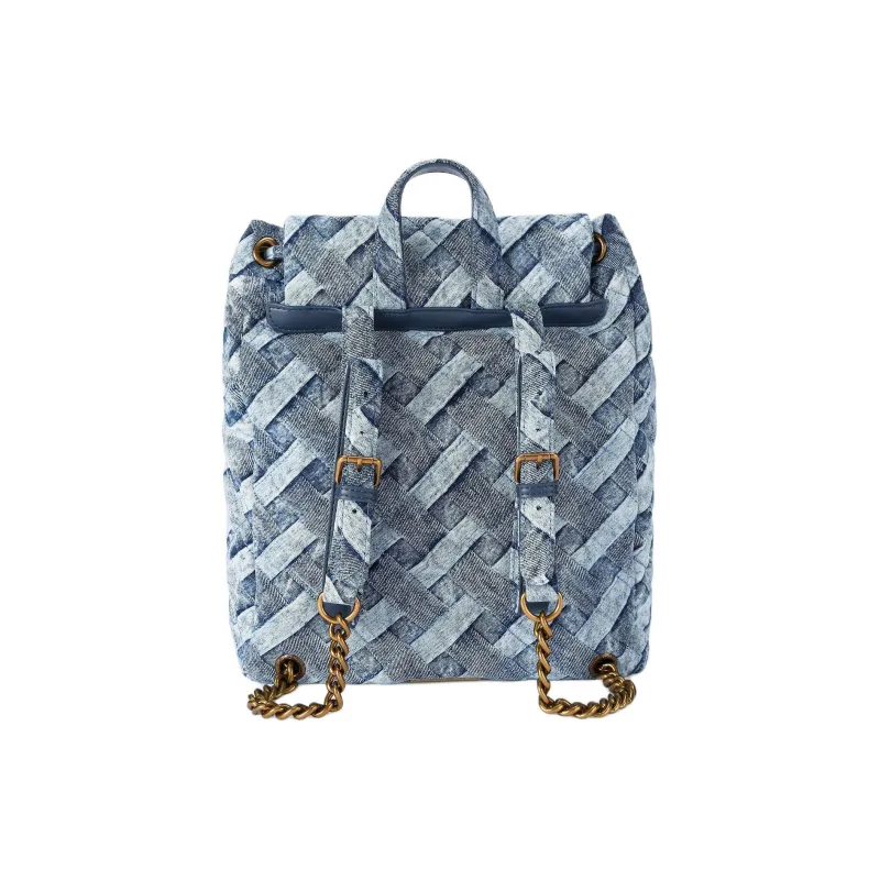 Kurt Geiger London Kensington Denim Backpack Unisex Blue-1
