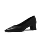 Black Chunky Heel 4.5cm