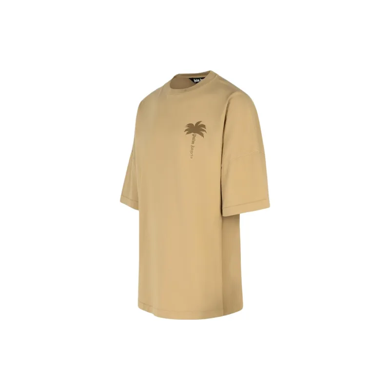 PALM ANGELS Logo Printed Crew Neck T Shirt-2