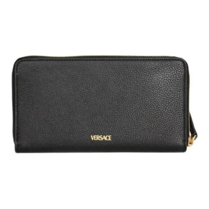 VERSACE VERSACE Leather Wallet Women's Black-1
