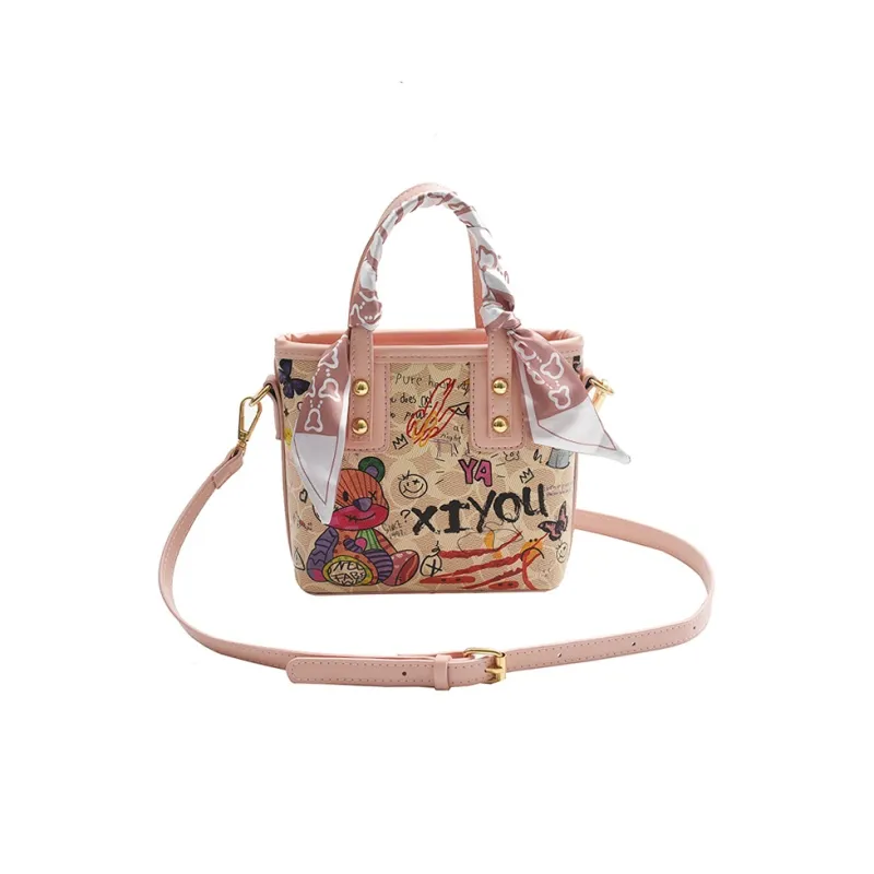 HCXK PU Fashion Versatile Handheld Basket Bag Crossbody Bag Handbag Regular Women's Multicolor-19