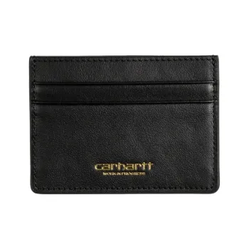 Carhartt WIP Leather Card Holder Regular Unisex Black