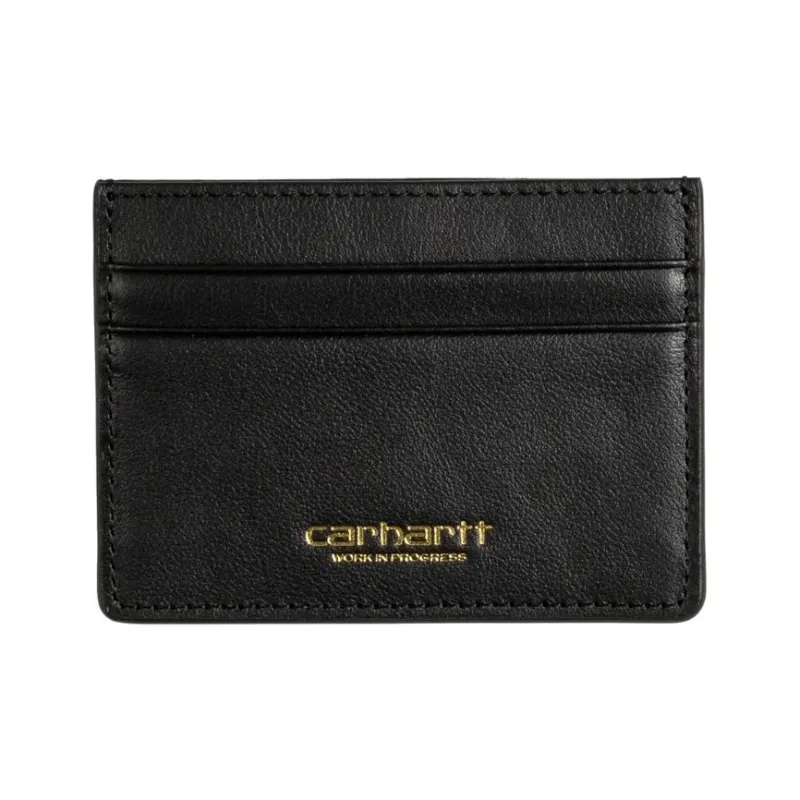 Carhartt WIP Leather Card Holder Regular Unisex Black-0