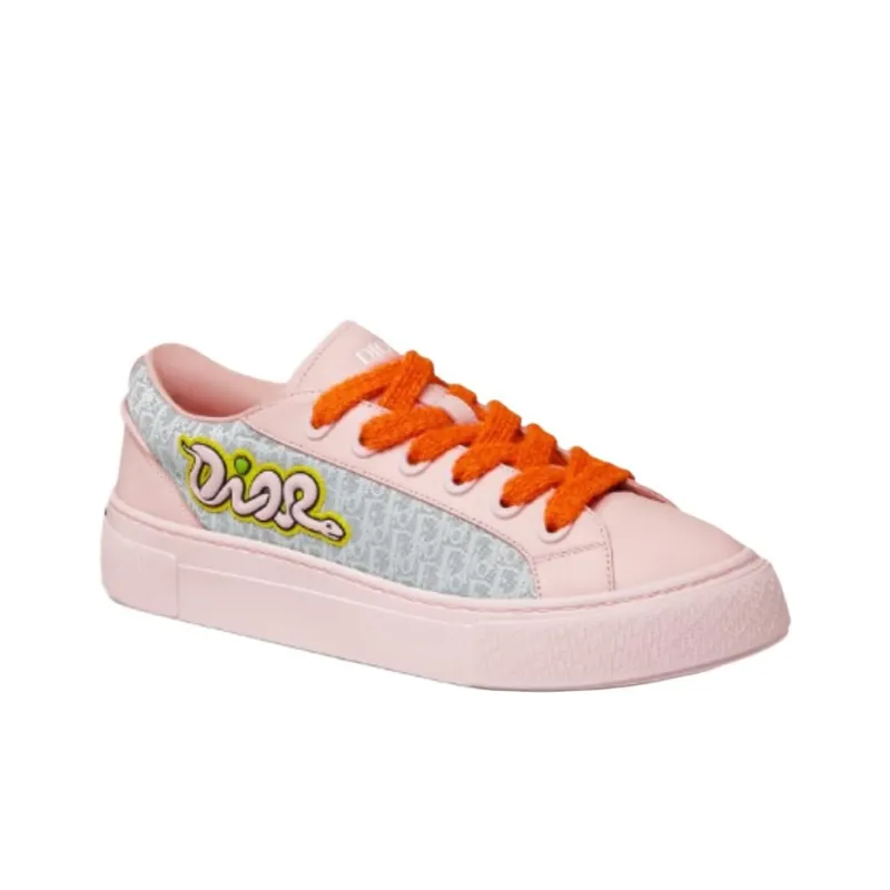 KAWS x DIOR B33 Low Top Skateboard Shoes Men's Pink Limited Edition Numbered Edition-2