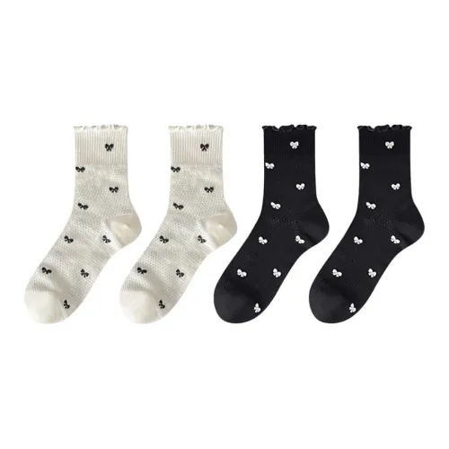 JIAZINI Mid-Calf Socks Women's 4 Pack