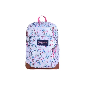 JanSport Fabric With Leather Backpack Large Size Unisex Dreamy Multicolor Lens