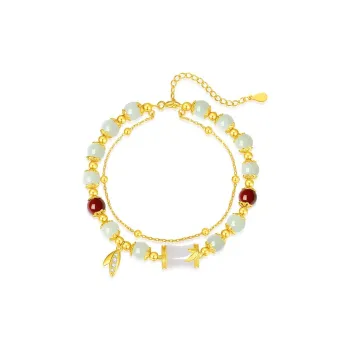 IS YOU Hetian Jade Bracelets Pale Greenish White Jade Women's