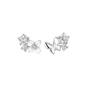 KADER 925 Sterling Silver Stud Earrings Women's Silver, Bestie Same Style Women's