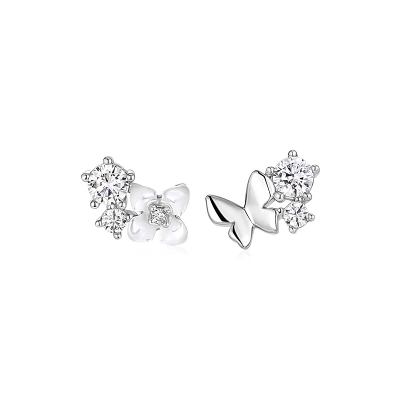 KADER 925 Sterling Silver Stud Earrings Women's Silver, Bestie Same Style Women's-0