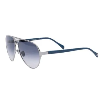 STEFANO RICCI Acetate Metal With Palladium Plating Irregular Shape Sunglasses Men's Silver